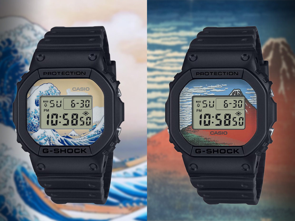 G-Shock Rilis DW-5600KHK24-1 dan DW-5600KHG24-1, Terinspirasi Seni Lukis Gunung Fuji Buatan Hokusai