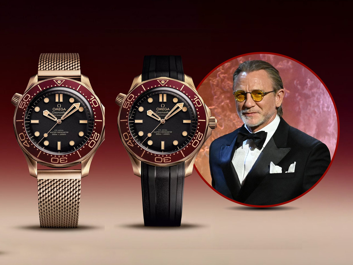 Setelah Dibocorkan Daniel Craig Tahun Lalu, Omega Rilis Seamaster Diver 300M Bronze Gold & Burgundy